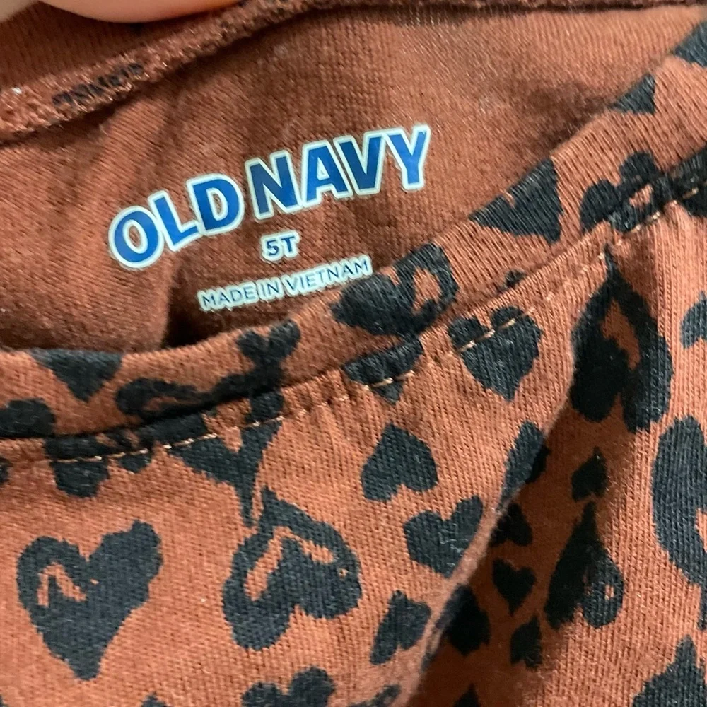 Old Navy Brown and Black Flutter Sleeve Sundress